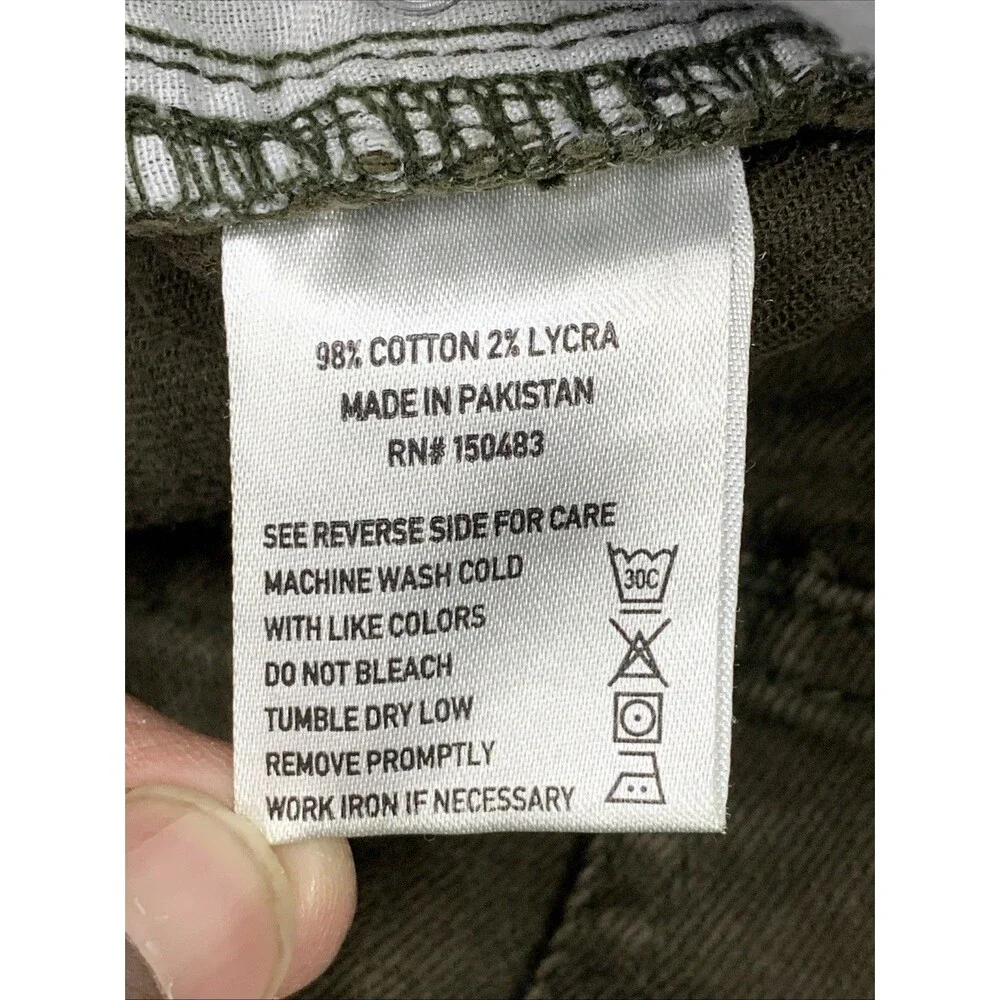 Arketype Denim Jeans Men's Destroyed Hip Hop Street Green Size 38X34